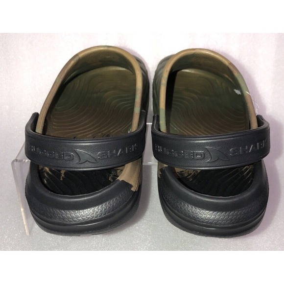 Rugged Shark Men's Green Camo w Black Strap Comfort EVA Clog Sandals Size 10 NEW - Picture 9 of 16